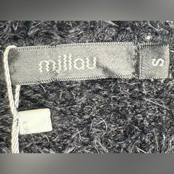 Millau Black Sweater with Embroidered Sleeves - Size Small - Picture 4 of 5